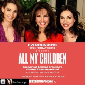 Alicia Minshew Instagram - This was so special—I second everything my Eden said..❤️ Repost from @edenriegel using @RepostRegramApp - It felt so good to be reunited with my #AllMyChildren family as a part of @entertainmentweekly’s #unitedathome reunion series!! We had so much fun reconnecting, reminiscing, feeling all the feels. It was a balm to the soul. Please tune in 10am next Tuesday-Friday to see all the reunions, and help support @feedingamerica!