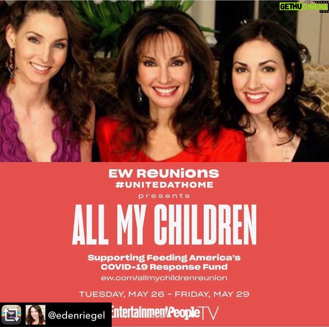 Alicia Minshew - 2.5K Likes - This was so special—I second everything my Eden said..❤️ Repost from @edenriegel using @RepostRegramApp - It felt so good to be reunited with my #AllMyChildren family as a part of @entertainmentweekly’s #unitedathome reunion series!! We had so much fun reconnecting, reminiscing, feeling all the feels. It was a balm to the soul. Please tune in 10am next Tuesday-Friday to see all the reunions, and help support @feedingamerica!