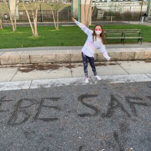 Alicia Minshew Instagram - Willow wrote this during one of our walks. That is what is going on in her young mind. That’s all I got. #besafe .Next is our springtime sunset. #ilovenyc ❤️