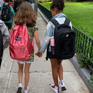 Alicia Minshew Instagram - And so it begins... 5th freaking grade! These 2 little city chicks have been walking to school together for 5 years. It gives us all such joy each year! Look how much smaller they were the first year! I love that they still hold hands..🥰 #backtoschool #fifthgrade #nyc #citygirls #foreverpals