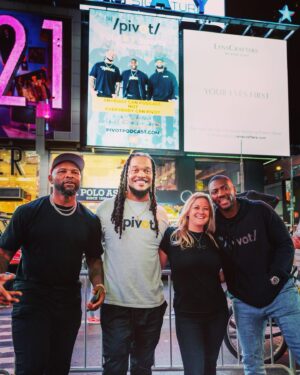 Alicia Zubikowski Instagram - On 8.21.19 life changed forever for me as cancer tried to derail my journey and question my purpose. But it was at that moment that life took on an entirely new meaning for me. 

Life is about the people and experiences we have and to be honest this entire Pivot has been a lot of blood, sweat and tears but it’s also been the experience of a lifetime working with @fredtaylor @realrclark @officialchanningcrowder because there is NO ONE better. 

Never could I imagine that 3 years later, I’d be standing in Times Square with these 3 guys looking up at how our work has not only captivated the world but has impacted so many. The greatest compliment isn’t the numbers but the people who come up to us and are affected by our message in someway- that to me is what’s it all about. 

I appreciate all the love and support on my health journey but also on the PIVOT that has truly impacted my life on so many levels.

Celebrating last night was the best reminder of why we do what we do and all the sacrifices we make along the way…❤️

8.21:19<8.21.22