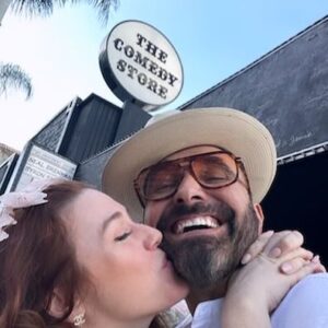 Alisha Gaddis Instagram - 15 years ago in this exact place, this guy said that he felt this gal’s energy before he saw her. He followed her loud laugh inside and listened to her onstage joke about how she had dated 154 guys (true story!) He then went onto to be the 155, and final, first date. He said “I love you” in two weeks and said that he would wait, as long as it took, for her to be ready to be married. ❤️ and of course they did ❤️ and all the life later… deeply entwined. Intensely best friends. Partners in all ways. Their true love story continues on and on and on.