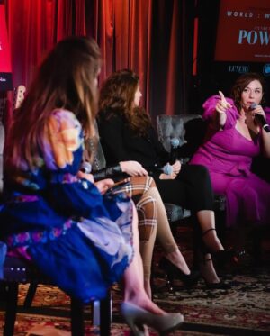 Alisha Gaddis Instagram - Women doing it with women for women. Honored to keynote speak and join a panel of all-stars!  Thank you Rupa at @worldwomanfund for having me at the World Women Hour sponsored by @bmw & @maxmara. (Loved wearing my gorgeous, ethically sourced dress by women-owned @cleobella ) 🩷 An incredible event in every way. #gogirls #womenempowerment #womensupportingwomen #togethereearestronger