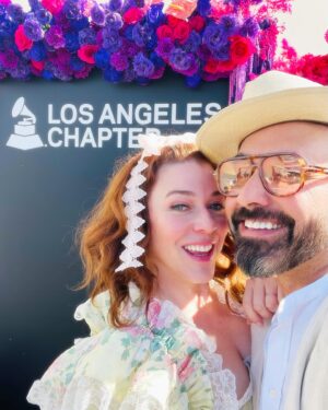 Alisha Gaddis Instagram - What an honor to be invited to attend the @recordingacademy GRAMMY Nomination Celebration! What a glorious event! Thankful to have my handsome ride-or-die husband next to me and rep the @theluckyband_ fam ❤️🏆❤️ Congrats to all the nominees and truly grateful to be a part of the legacy. #grammy #grammynominee #losangeles #wifey #grammywinner #latingrammy #hollywood