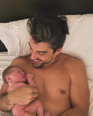 Alison Luff Instagram - Saturday, January 6, 2024 at 10:09 pm our son Levi Stone Magnusson (7lbs 15oz and 20 1/2 inches) joined us Earthside via waterbirth. My body is sore but my heart is overflowing with an unimaginable kind of new love. Childbirth was the most transformative, overwhelming experience that truly took a village. (more on that later.)
All 3 of us are finding our way and soaking up every second. There are several people to thank but for now it’s back to cuddles, rest and baby gazing.
