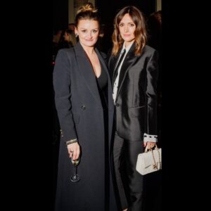 Alison Wright Instagram - Later, at The Plaza…
It’s not everyday you make it into the pages of @nytimes 🥂

This deserves a permanent spot .

Thanks 📸 @amirbangs !😎🤩

(And, I know, I know …. But she always makes me hold her glass )

❤️ @fullyrosebyrne 

Thanks @albrightfashionlibrary for the killer #elliesaab coat. I felt like #Madonna in The Girlie Show … about to sing #Holiday ❤️
Is there anything better ?!

❤️Double the Beauty ! 
from @amandathesenbeauty 
❤️ @bespoke_publicity 

#theplazahotel #feudcapotevstheswans #feudfx #nytimes #premiere #blackandwhite #feudfx