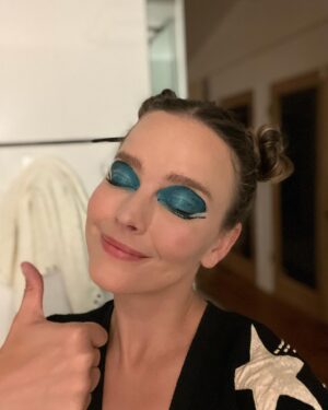 Allison Miller Instagram - @lizzy_greene found my dream pants in a vintage shop, took me to @betseyjohnson’s 80th birthday party, and captured the moment when @gottmik said she loved my makeup. ⚰️🪦👻🤌🏼RIP to my earthly form as I have ascended.