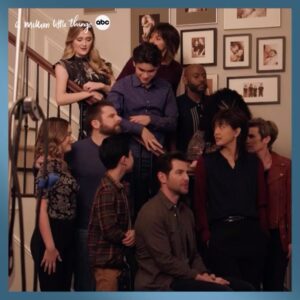 Allison Miller Instagram - I STAND IN SUPPORT OF THE WGA WITHOUT WHOM THIS SHOW WOULD NOT EXIST. PAY THEM FAIRLY. ❤️🎬

I genuinely can’t believe this is the last time I’ll do one of these for @millionlittlethingsabc. My heart is feeling pretty tender right now thinking of the last five years with this TV family. I’m so honored @heydjnash @kaplanaaron and @abcnetwork let me be a part of it. I’m proud of this show and the contributions we made to enhancing vital conversations and highlighting the importance of community. I do this dumb stuff out of deep love. Thank you to the Millionaires for riding along with us. I hope you all feel like you got what you wanted when you leave these characters tonight. It’s an emotional ride, as always, but I think you’ll leave feeling uplifted. My goodness. I love all these friends so very much. I’m not going to cry. Get out of here. Also this thing is over three minutes long and I feel like I need a screen detox after how long it took to make. Wowee. Series Finale tonight 10/9c. ❤️❤️❤️❤️❤️ #amillionlittlethings @millionlittlethingsabc