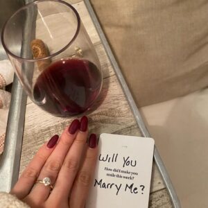 Allison Paige Instagram - 7 years ago today I called you my boyfriend for the first time. 1 year ago today I said “yes” to the easiest question I’ve ever been asked.
Happy anniversary my love 🫶🏻
.
We should start wedding planing before Judy kills us
