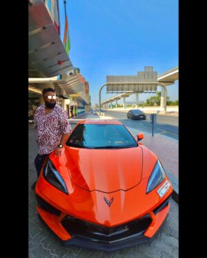 Alok Babu Instagram - When in D-oubt Zoom in on "Number plate" 👽🫵🏻
#Allok #chevrolet #corvette #dubai #dubailife #kannada #karnataka #goodvibesonly