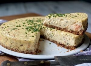 Alton Brown Instagram - Who would make such a thing? Someone who loves a classic lox and bagel, but also needs an elegant dinner- party opener. Or, basically anyone with an appetite and a big spoon (you know what I'm talking about.)

#savorycheesecake #linkinbio #smokedsalmon #loxbagel #creamcheeseheaven