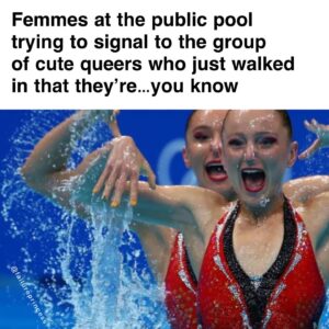 Amanda-Faye Jimenez Instagram - I only make memes about very specific things that recently happened to me now, apparently, so FYI me and @samiterrestrial totally got queer femme-clocked at the local pool the other day, and I gotta say, it felt great 💅🏽 #femmefriday