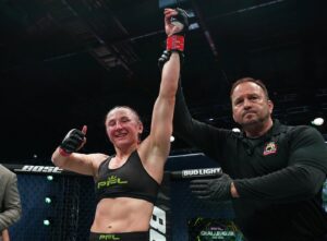 Amanda Leve Instagram - Last night was suppose to be fight night for me, but unfortunately, the universe had other plans. I wasn’t going to make a post, but I want it known that I was physically, mentally, & technically at my very best for the fight & the PFL tournament. I wasn’t able to be cleared medically due to something found on my MRA scan of my brain that is now looking like I will probably never be able to fight in MMA again. 
All I’ve known since I was a teenager was that I wanted to fight. I was disciplined & dedicated, so I hate that this is how my story is turning out. As happy as I am that I got to the professional stage, I feel like I was only getting started. It saddens me to think I’ll never be able to reach my full potential in the cage. And after seeing those fights last night, I know, without a doubt, I would’ve been one of the best women’s featherweights in the world. I’ll still train & grapple, but nothing will compare to fighting. 
I want to thank everyone who has helped me over the course of my mma career, the people who cheered for me, and to the @pflmma for giving me an amazing opportunity in my last two fights. 

#MMA #WMMA #fight #fighting #mixedmartialarts #professionalfighter #pro #profight #pfl #pflseason #punching #boxing #grappling #striking #strong #conditioned #winner #victory #training #gladiator #fightnight #pflmma #headkick #handraised