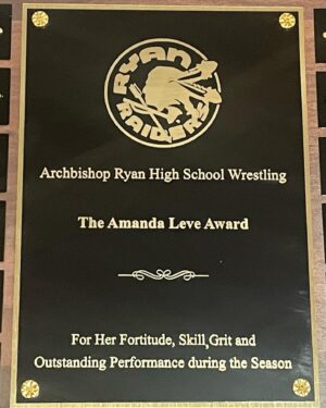 Amanda Leve Instagram - Monday night I awarded a wrestler the first ever Amanda Leve Award. Many might not know that 10 years ago, I tried joining the wrestling team at my high school, but I was denied by the Archdiocese of Philadelphia for being a girl trying to join a team of boys since there wasn’t a team for girls. This year, my high school FINALLY got a girls wrestling team. I am honored to say they named the 1st ever female wrestling award after me for my efforts 10 years ago. This award will be given to one girl every season. I am so happy the 1st girl to receive it is Molly, a hardworking & strong young woman. Congrats Molly!  Thank you to all those who supported me 10 years ago & to all that made this award possible!🥹🤍

#LetLeveWrestle will forever be my favorite hashtag on Twitter (now X🤣) from when I was in high school. 

Huge shout out the the girls wrestling coach @tbrangan74 ! You’re an amazing coach and inspiring to see you help bring this together! ❤️

#Wrestle #Wrestling #GirlsWrestling #girlwrestler #growgirlswrestling #wrestler #bjj #jiujitsu #bjjgirls #female #girls #jiujitsugirls #support #philadelphia #philly #archbishopryan #archbishopryanhighschool #amandaleveaward #amandaleve #winner #strong #wrestlingaward #femalewrestling #winning #wrestlinglife 
@earthfedmuscle 
@livezeronegative