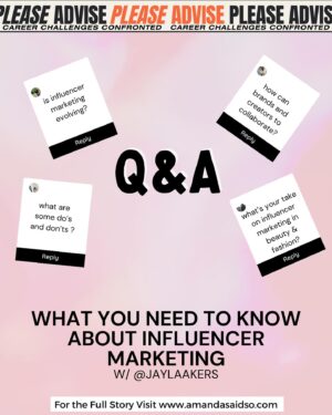 Amanda Scott Instagram - She’s back blogging! 🤭

#PleaseAdvise is the newest career column in partnership with @transformthehustle addressing all things career, business, work culture, etc. Perfect for for the entry-to-mid/senior level professional in creative, tech and entrepreneurial industries. 

In the latest piece, I talked with NY based marketing professional & creative strategist, @jaylaakers, about the evolution of #influencermarketing and the ever changing dynamic between brand and creators in the digital marketplace. Check it out at the link in my bio!