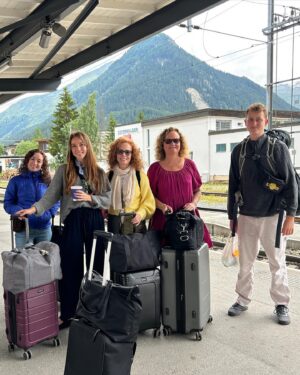 Amanda Wyss Instagram - A magical adventure. Switzerland with my family and visiting one of my dearest friends in Italy.  Planes, trains, cars, toboggans and miles and miles of walking. Some solo parts and lots of love everywhere. Grateful 💖 @lynette_reed_art @livelikealocalitaly 
#family #switzerland  #italy #bassanodelgrappa #venice #travel