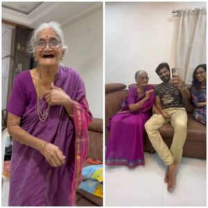 Ambati Arjun Instagram - “Krishnaveni garu was once a fan of Arjun, but now the tables have turned, and Arjun is a fan of  Krishnaveni garu.” Krishnaveni garu, an 84-year-old retired lecturer, continues to inspire others with her charming words. Listening to her is never dull; I bet people truly enjoy her company. I’m grateful to be loved by someone as remarkable as her.