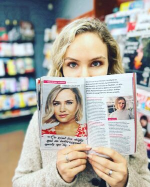 Amber Goldfarb Instagram - TV hebdo bébé. #hebdo #hebdotv #tva #quebec #quebecmagazine #revue