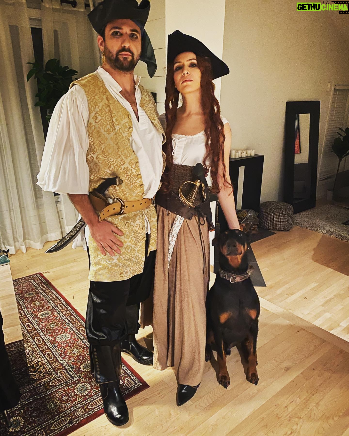 Amber Goldfarb - 601 Likes - Happy Halloween from these two pirates and a ridiculously photogenic Doberman. #happyhalloween #happyhalloween🎃 #halloween #halloweencostume #pirates #doberman