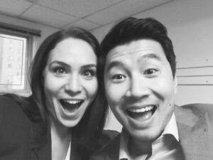 Amber Goldfarb Instagram - I had the pleasure of working with this guy in Season 1 of Bad Blood. Best pizza buddy. @simuliu I suspected you were a badass from our convos back then but wowwww did you blow my socks off in Shang-Chi. Huge congrats friend. 🤩 #shangchi #simuliu #pizzabuddies #marvel #marveluniverse #crushingit