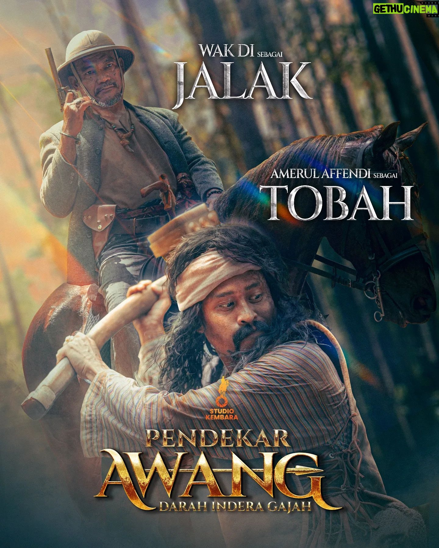 Amerul Affendi - 4.3K Likes - Terbitan Studio Kembara, 2024 ini Filem PENDEKAR AWANG bakal menggegarkan pawagam dengan barisan-barisan pelakon terkenal!
@amerulaffendi sebagai Tobah
@ruzaidiabdrahman_ sebagai Jalak Pengkor
Poster oleh: @lahhamid_
Gambar oleh: @studioloav
#11jan2024 #amerulaffendi #tobah #wakdi #jalak #poster #pendekarawang #darahinderagajah #studiokembara #demitanahtumpahnyadarahku #filemterbaru #filemmalaysia #sekuel #filemepik #filemaksi #akandatang #comingsoon #dipawagam #hiburanbermanfaat