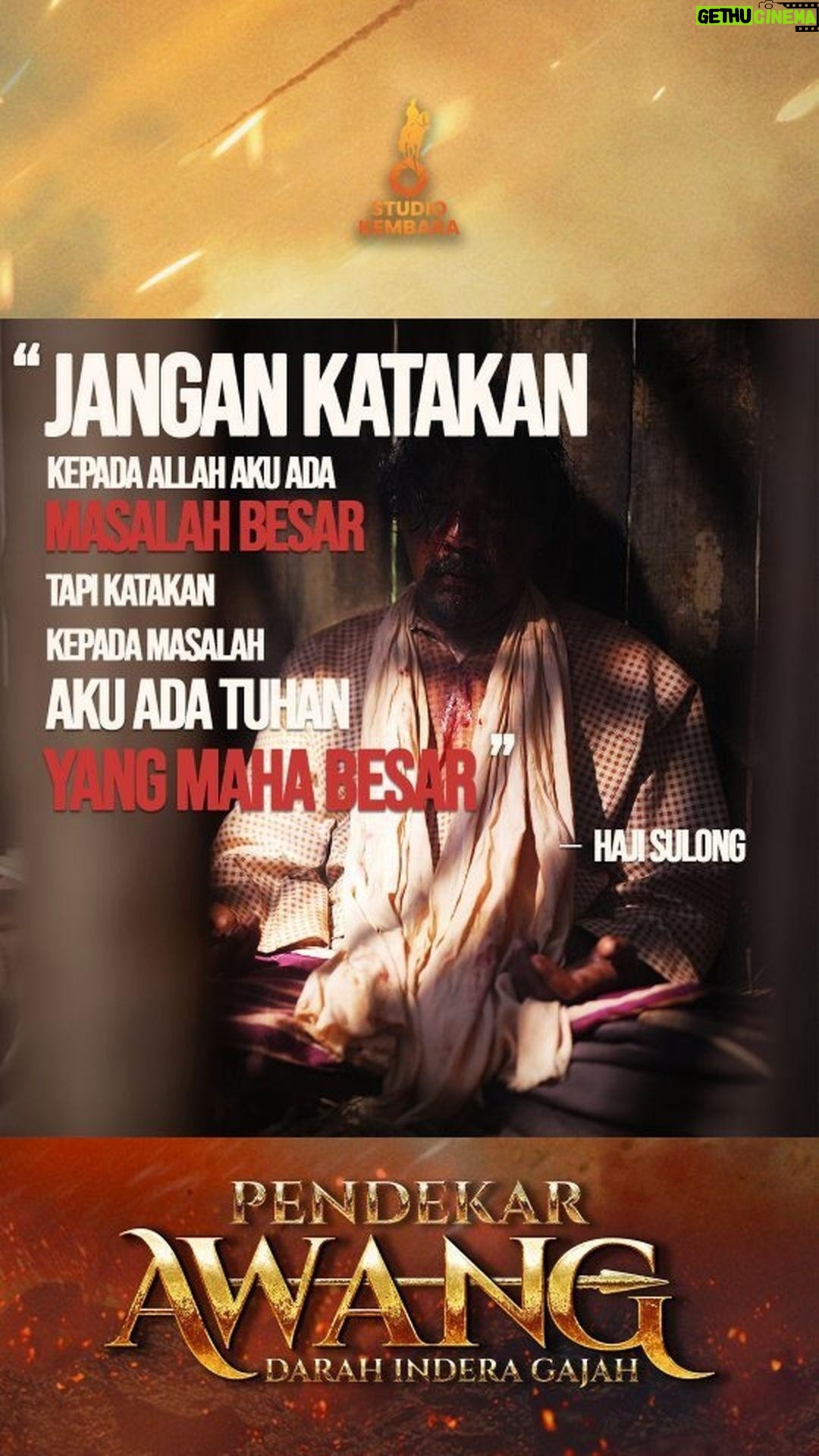 Amerul Affendi - 7.6K Likes - "Jangan katakan kepada Allah aku ada masalah besar, tapi katakan kepada masalah aku ada Tuhan yang MAHA BESAR" - Haji Sulong
Apa reaksi korang kali pertama dengar ungkapan ni? Meremang tak?
Apa lagi ungkapan yang terpahat di hati korang lepas tengok filem Pendekar Awang, cuba kongsikan di ruangan komen 🔽
Filem Pendekar Awang, di pawagam berhampiran anda sekarang. SAKSIKANNYA!
#pendekarawang #studiokembara #demitanahtumpahnyadarahku #darahinderagajah #filemterbaru #filemmalaysia #sekuel #filemepik #dipawagam #hiburanbermanfaat