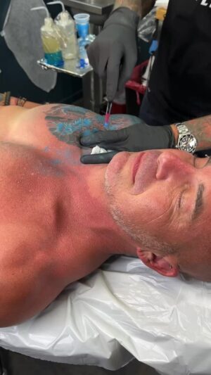 Ami James Instagram - We’re back with another Tebori tattoo session!