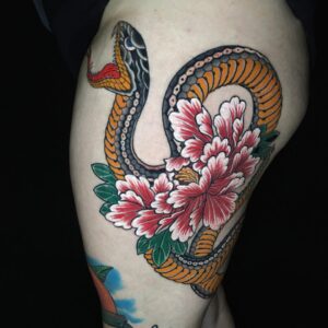 Ami James Instagram - @the_pearl_rotary @tadoo_original @camsupply @miamiinklovehate @tattoodo.app @thesolidink #legendcartridges #japanesesnaketattoo