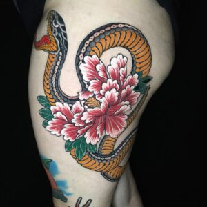 Ami James Instagram - @the_pearl_rotary @tadoo_original @camsupply @miamiinklovehate @tattoodo.app @thesolidink #legendcartridges #japanesesnaketattoo