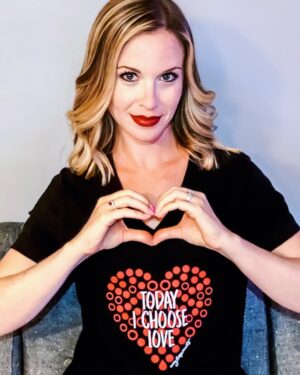 Amy Gumenick Instagram - Excited to share my new limited edition #TodayIChooseLove shirt with you! Get yours & help me support the @leukemialymphomasociety in their fight against blood cancers!!! Link in my bio or visit @shopstands! ❤️#EveryDropCounts #LLS #findacure #Cupid #arrow #spnfamily #charity #chooselove