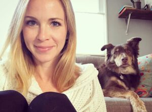 Amy Gumenick Instagram - Just a girl and her dog. 🐶 #reallife #me #bestfriend #furbaby #selfie #cozy #winterbreak #dogsofinstagram #rescue