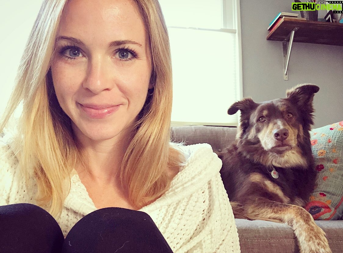Amy Gumenick - 2K Likes - Just a girl and her dog. 🐶 #reallife #me #bestfriend #furbaby #selfie #cozy #winterbreak #dogsofinstagram #rescue