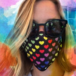 Amy Gumenick Instagram - Spread love, not germs. Wear a mask! ❤️🧡💛💚💙💜 #doyourpart #stopthespread #ittakesavillage #alonetogether #safeathome #pride