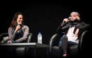 Amy Gumenick Instagram - Remember when we could travel to far off places, wear ridiculous outfits on stage in front of thousands of people and spend hours a day exchanging hugs and handshakes? ❤️ @bigeswallz #flashbackfriday #fbf #spnfamily #supernatural #convention #airplanechic #goodolddays #youngmarywinchester #amara