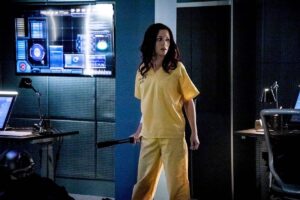 Amy Gumenick Instagram - One of my many childhood dreams was to be a Doctor. When I decided to act, I shifted my goal to playing one on TV. While these weren’t exactly the kind of scrubs I had in mind, it’s a step in the right direction.😎 @cw_arrow @arrowwriters #Cupid #Arrow #argus #Scrublife #goals #makebelieve #productionstill