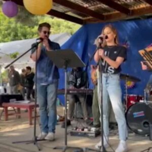 Amy Paffrath Instagram - This was 💯 NOT my idea but I hope when you get the chance to sing Breaking Free with @drewseeley you jump at it. Singing on stage with a band full of LAs most talented musicians (including the ever encouraging @jonnyflaugher   cool cat @adamzimmon) and alongside the pro that is my husband is intimidating to say the least. The calm and supportive vibe of our wonderful community made me forget my nerves and just enjoy the experience. I've learned that audiences don't want perfection from their leaders, their teachers, or their entertainers. They simply want confidence, zest and a whole lot of heart. When you let yourself go and show up in the moment, you can't go wrong. Don't ever let fear stop you from living your wildest, boldest, biggest dreams. It's all for you, Ember. I hope seeing mom and dad rock out inspires you to follow your own bliss and creativity. I can't wait to see where it takes you. There's not a star in heaven that you can't reach ✨🪁🪽

Thank you to @shannonraefincke   @withjoshskinner for filming and capturing this special performance 🫶🏻

#breakingfree #duet #highschoolmusical #hsm
#coop #leadership #entertainers