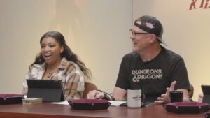 Amy Vorpahl Instagram - Tune in TONIGHT for another episode of #fasterpurplewormkillkill ! 
with @matthewlillard @kyle_newman @micaburton @beadleandgrimms & me!
In “Everyone dies. AGAIN.” live on Freevee and Plex the D&D channel tonight 9p PT & 9p ET!