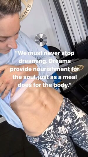 Amy Williams Instagram - “We must never stop dreaming. Dreams provide nourishment for the soul, just as a meal does for the body.” - Paulo Coelho.

To chase those dreams work hard, be disciplined, determined, driven, and NEVER give up. 

Need help achieve your fitness dream? Drop me a message. Click 🔗.

#dreambig #workhard #onlinetraining #fitnesstips #olypian