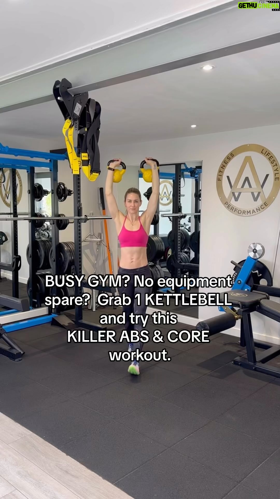 Amy Williams - 132 Likes - 🏋️♀️ Don’t panic if the gym is packed and all you’ve got is a couple of kettlebells available!
Here’s a killer Core and Ab focused workout, along with some legs and glutes thrown in.
You can do in a small corner of the gym - if you don’t have room to walk then march on the spot.
📍Aim for 3-5 Rounds.
30secs per exercise, little or no rest between. Then take 1min off and repeat.
1️⃣ Overhead Marching
2️⃣ Walking Lunges
3️⃣ Gorilla Rows
4️⃣ Overhead Reverse Lunges
5️⃣ Sit Up and Reach
6️⃣ Double Leg Lowers
7️⃣ Russian Twists
So no excuses, just results! SAVE and SHARE with your gym buddies and give this a go next time you’re near some kettlebells.
Want more workout ideas, sessions and plans? Message me about my online 1:1 training programs or click link in bio 👆🏻.
#SmallSpaceWorkout #NoGymNoProblem #FitLife #kettlebellworkout #kettlebells #simpleworkout #homeworkout #abworkout #coreexercises #trendingreels #functionalfitness #onlinefitness