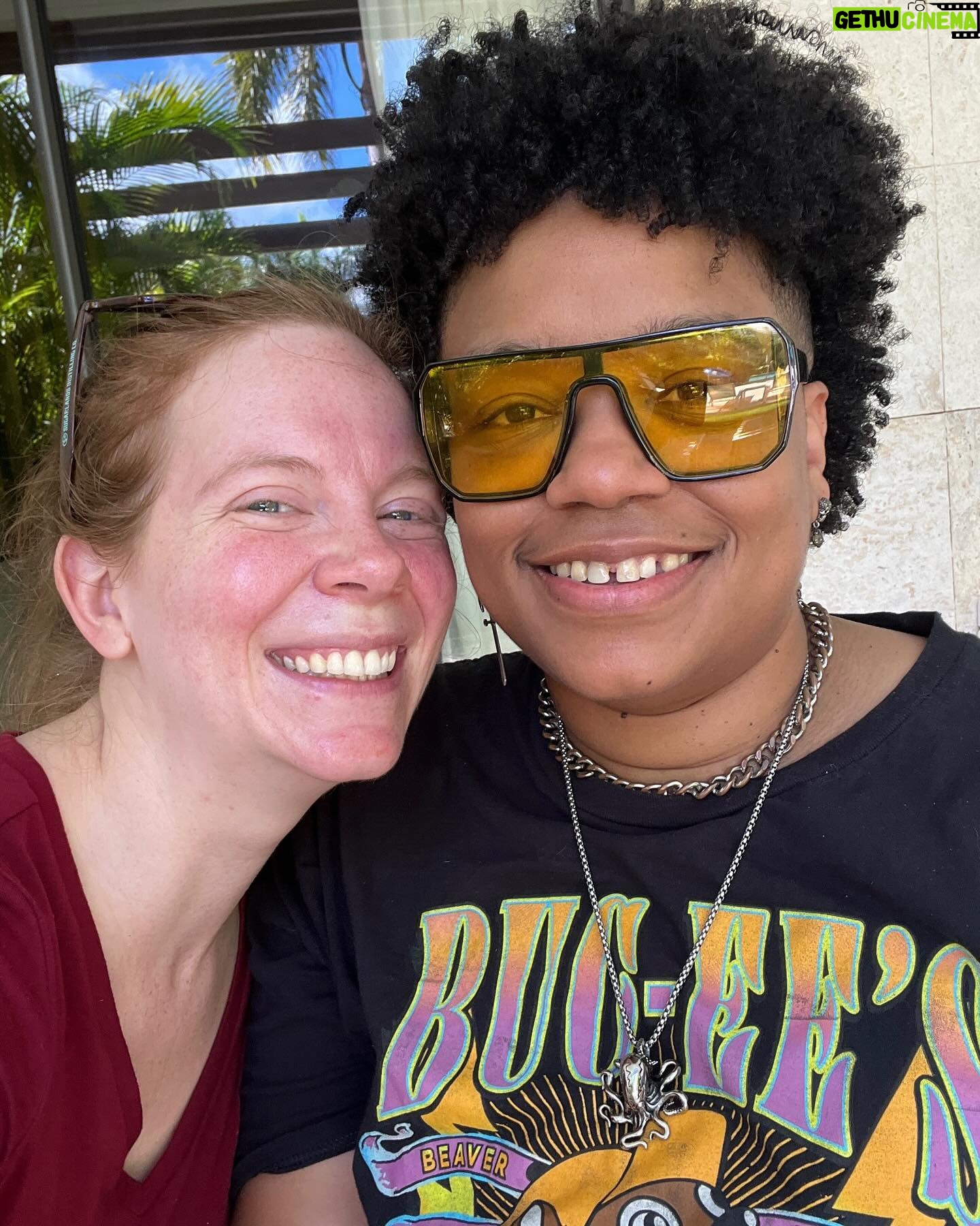 Amythyst Kiah - 485 Likes - Great start to my work vacation with @theredheadpress @oliviatravels 🌈❤️