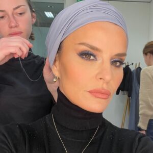 Ana Alexander Instagram - A little peak into the making of EMINA...for @azbuka.naseg.zivota 
by very talented @boriscaksiran 🫣 🤫
.
.
.
.
.

.
.
.
..
.
.
.
.
#tv #tvshow #makingof #creating #charachterdesign #character #costume #costumedesign #onset #comingsoon #behindthescenes #actress #belgrade #serbia #superstartv #hijabfashion #hijab #arabic #hollywood #studio