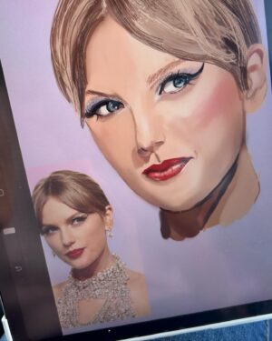 Ana Brinca Instagram - ✨Eras Tour ✨ no meu tablet 🦋🩵🫶🏻✍🏻 fiquem com o meu novo desenho. 
.
.
.
.
.
.
.
.
#taylorswift #taylor #erastour #erastourtaylorswift #taylorswiftdrawing #drawing #procreate #anabrinca #artist #taylorswiftprocreate #procreate2024 #buterfly #taylor_swift #taylormade #weloveyoutaylor #taylorfam #taylorswiftedit