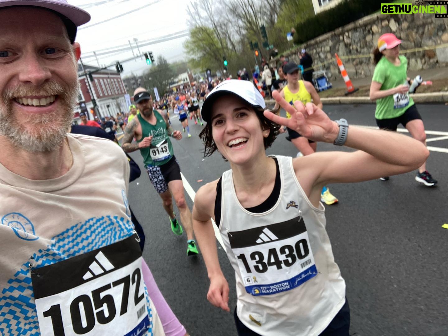 Ana Fabrega - 4.5K Likes - I ran the Boston marathon yesterday. 🤠 I had a short training cycle and some setbacks along the way, so I just wanted to finish…and I did. It was hard haha and it was cold and rainy but I had a blast. Shout out to @roguechris for helping me train for this and to Simone for being my guardian angel. Can’t wait to give it another shot.