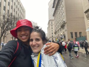 Ana Fabrega Instagram - I ran the Boston marathon yesterday. 🤠 I had a short training cycle and some setbacks along the way, so I just wanted to finish…and I did. It was hard haha and it was cold and rainy but I had a blast. Shout out to @roguechris for helping me train for this and to Simone for being my guardian angel. Can’t wait to give it another shot.