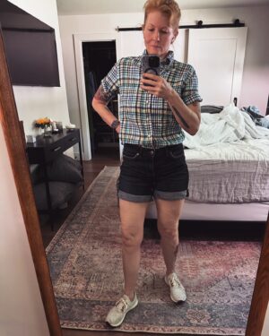 Ana Marie Cox Instagram - Gonna keep wearing my thrifted Brooks Brothers until I get invited to “summer” somewhere.