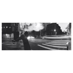 Ana Ularu Instagram - Content thee #choreography #newyork #widelux #wideluxfvi #blackandwhite #photography #analog #ilford #panoramic #filmphotography #filmisnotdead #raum #2626