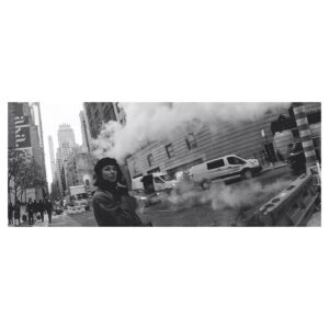 Ana Ularu Instagram - Cannot outpoet // this metal convolution this concrete chaos this steamy hybrid of machine and soul // New York, you spectacular animal #widelux #shotonfilm #filmisnotdead #ilforddelta3200 #raum #2626 #blackandwhite #newyork @wideluxphoto #wideluxfvi #panorama #panoramaphoto