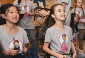 Ana Yi Puig Instagram - had the loveliest time visiting @ps42m this week to hang out with some of their amazing students! giant thank you to @savingourdaughtersinc for this special opportunity, what a joy it was to meet each of these incredible girls. my heart is full. 🪴✨