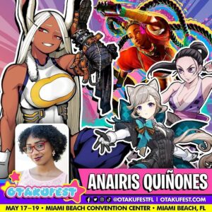 Anairis Quinones Instagram - hey yall! here’s my current convention schedule for 2024 🥰 there’s a couple that haven’t been announced yet but i’ll be traveling a lot to see you guys!!

i’m no longer livestreaming, so please catch me in person if you can! i’d love to meet (or re-meet) and talk nerdy with yall ☺️❤️

#pokemon #genshinimpact #bnha #mha #myheroacademia #mirko #miruko #lynette #nessa #jjk #jujutsukaisen #rika #sf6 #streetfighter #streetfighter6 #kimberly #sao #bleach #hiyori #aot #attackontitan #snk #voiceover #yelena #rwby #demonslayer #hinatsuru #rezero #wondereggpriority #rikakawai