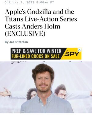 Anders Holm Instagram - Get @appletvplus so you can see me be hella serious and then also hella not.  Very excited for this project. It’s pretty hush-hush, but I can tell you the cast is too dope, the creators are next level, and Godzilla is a big swimmer, so there’s lots to talk about.